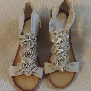 Patrizia Flower Strap Wedge Sandal